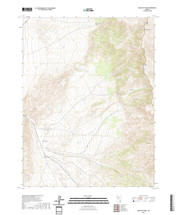 US Topo 7.5-minute map for Desatoya Peak NV