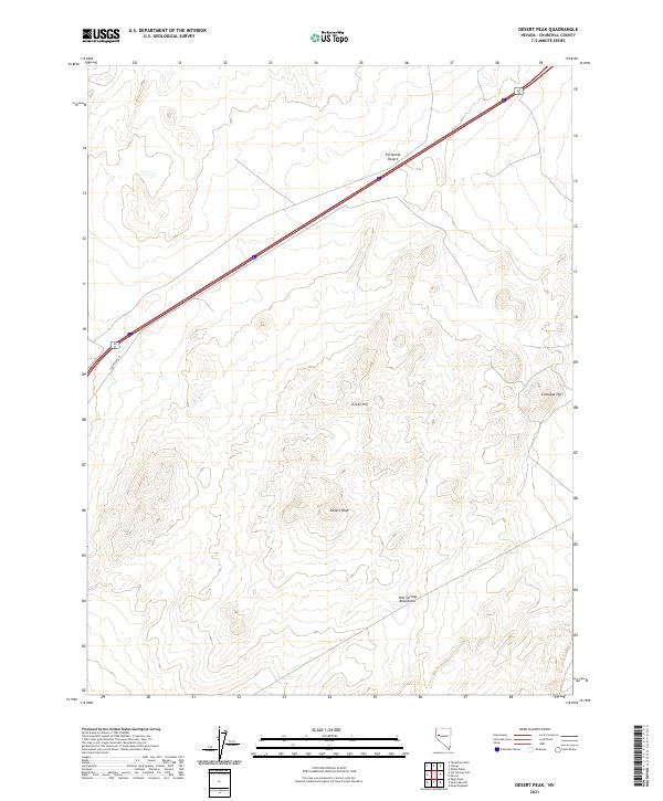 US Topo 7.5-minute map for Desert Peak NV