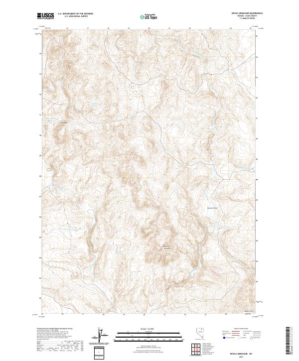 US Topo 7.5-minute map for Devils Armchair NV