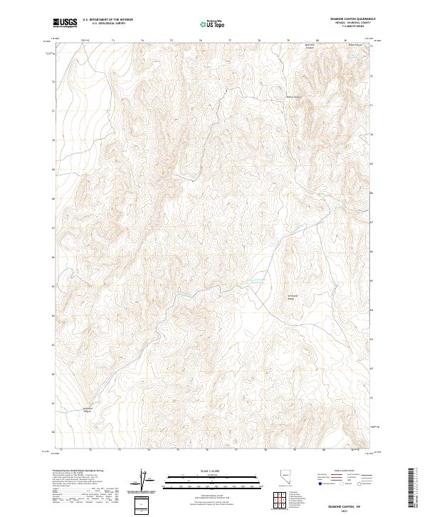 US Topo 7.5-minute map for Diamond Canyon NV