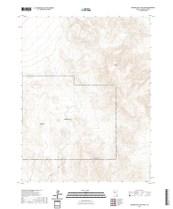 US Topo 7.5-minute map for Diamond Field Jack Wash NV