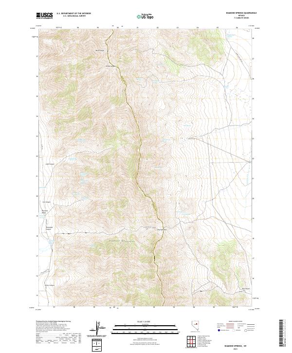 US Topo 7.5-minute map for Diamond Springs NV