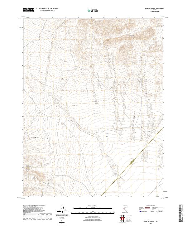 US Topo 7.5-minute map for Dicalite Summit NV