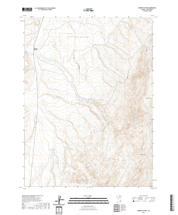 US Topo 7.5-minute map for Dinner Station NV