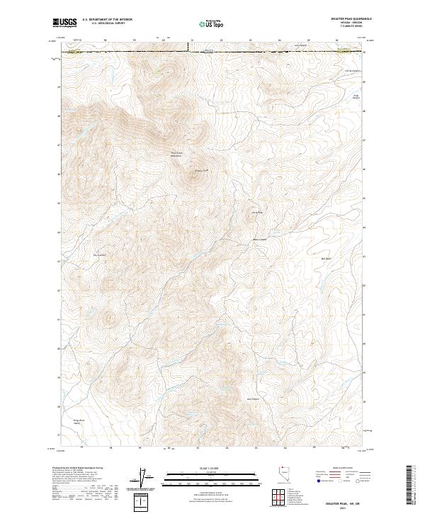 US Topo 7.5-minute map for Disaster Peak NVOR