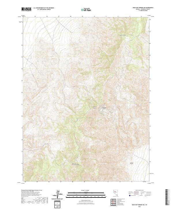 US Topo 7.5-minute map for Dixie Hot Springs NE NV