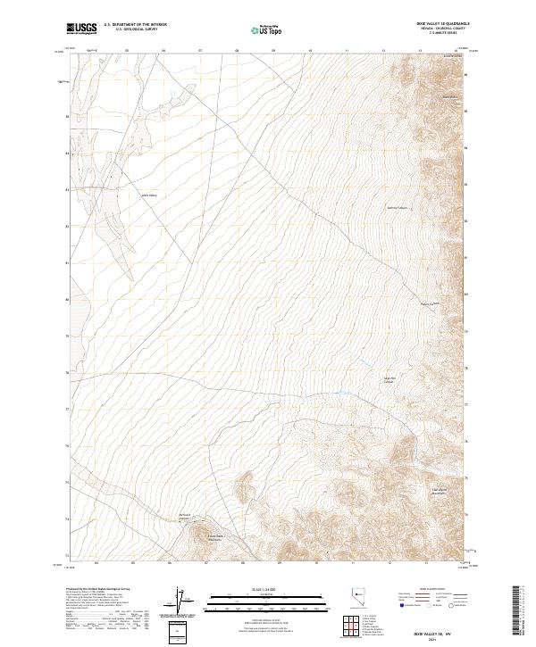US Topo 7.5-minute map for Dixie Valley SE NV