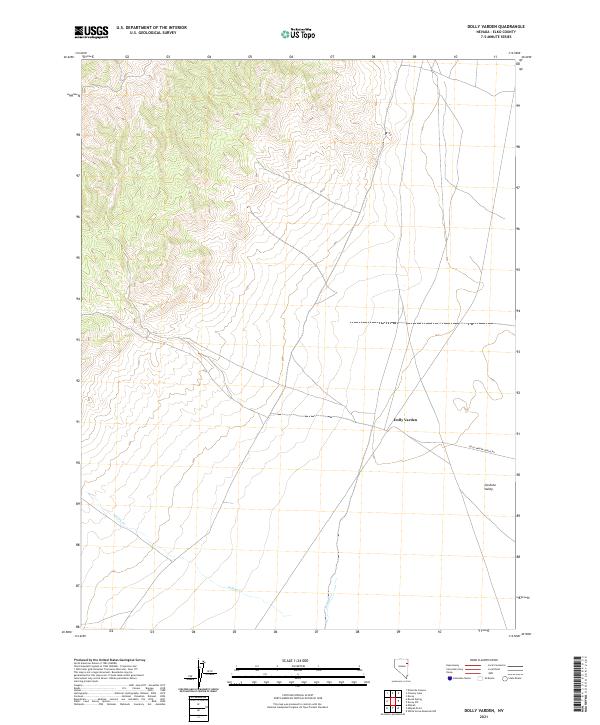 US Topo 7.5-minute map for Dolly Varden NV