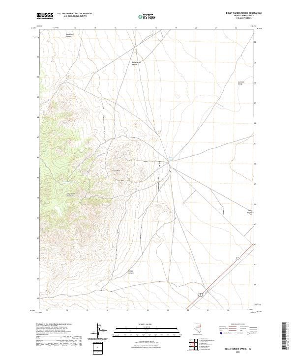 US Topo 7.5-minute map for Dolly Varden Spring NV