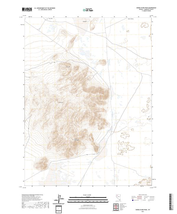 US Topo 7.5-minute map for Donna Schee Peak NV