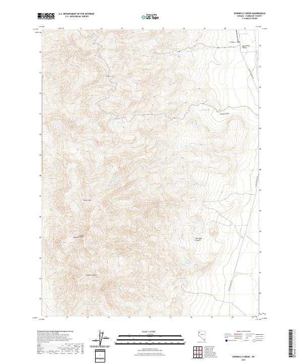 US Topo 7.5-minute map for Donnelly Creek NV