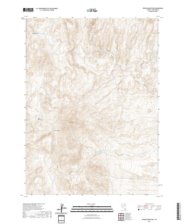 US Topo 7.5-minute map for Double Mountain NV