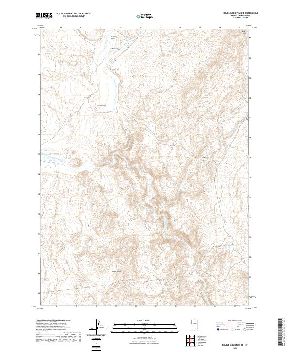 US Topo 7.5-minute map for Double Mountain SE NV