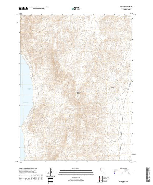 US Topo 7.5-minute map for Dove Creek NV