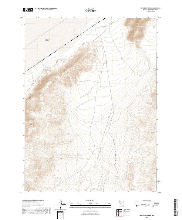 US Topo 7.5-minute map for Dry Mountain NW NV
