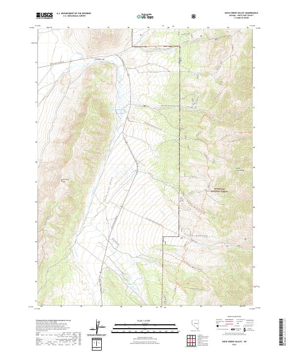 US Topo 7.5-minute map for Duck Creek Valley NV