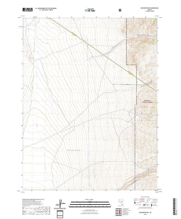 US Topo 7.5-minute map for Duckwater NE NV