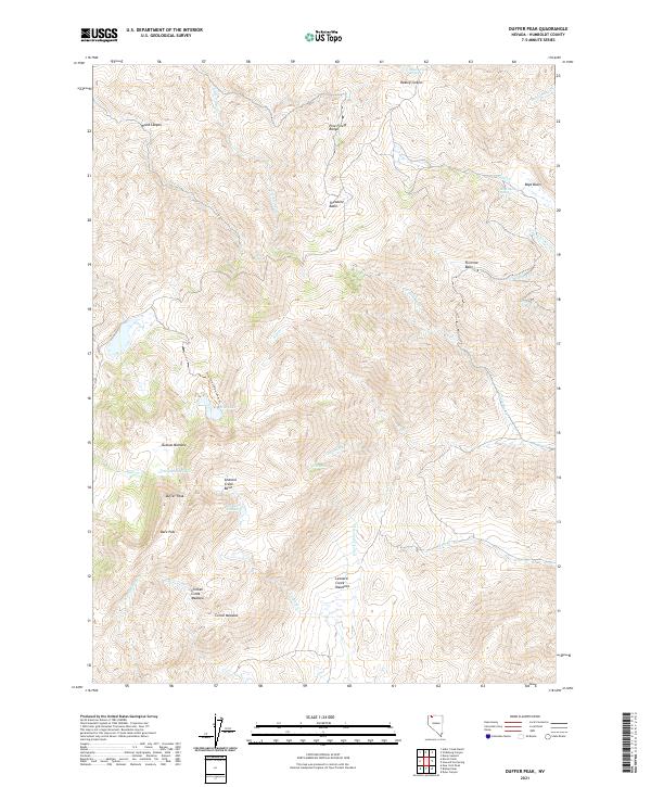 US Topo 7.5-minute map for Duffer Peak NV
