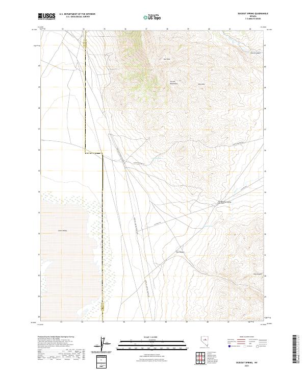 US Topo 7.5-minute map for Dugout Spring NV