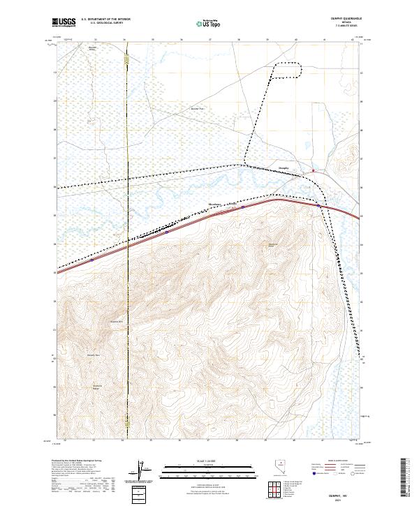 US Topo 7.5-minute map for Dunphy NV