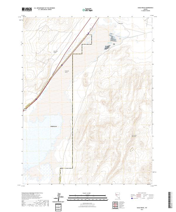 US Topo 7.5-minute map for Eagle Rock NV