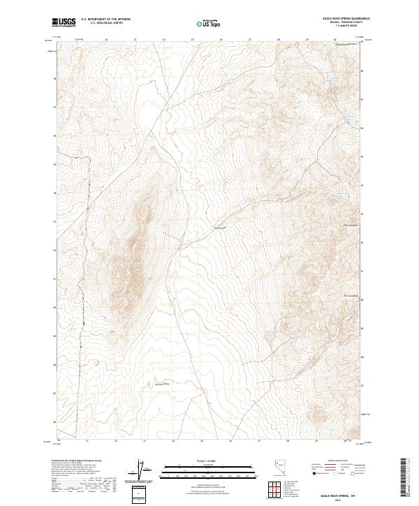 US Topo 7.5-minute map for Eagle Rock Spring NV