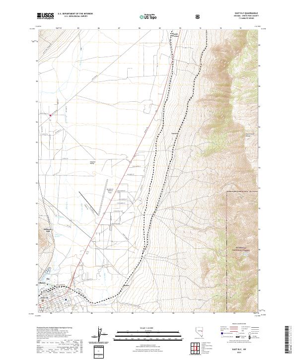 US Topo 7.5-minute map for East Ely NV