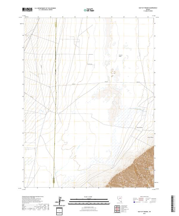 US Topo 7.5-minute map for East of Tenabo NV