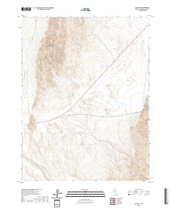 US Topo 7.5-minute map for Eastgate NV