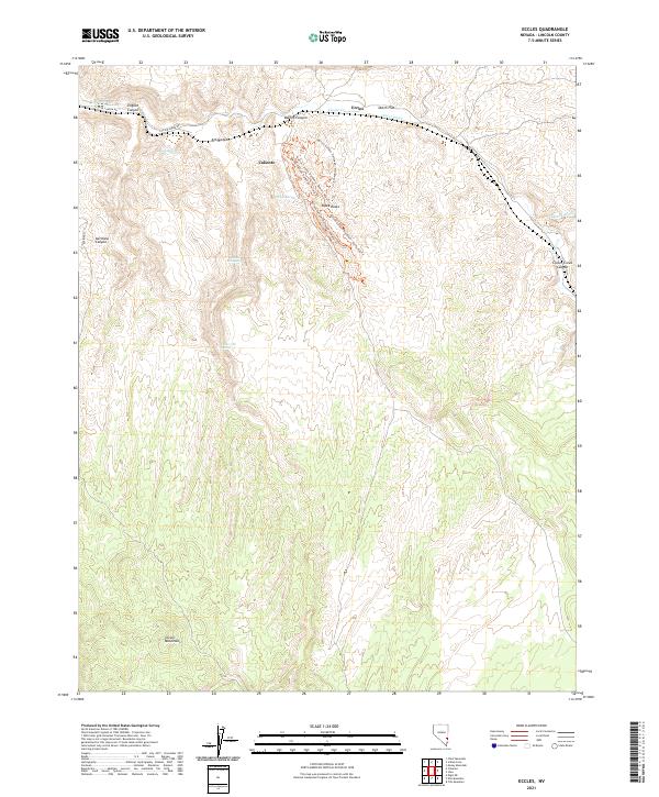 US Topo 7.5-minute map for Eccles NV