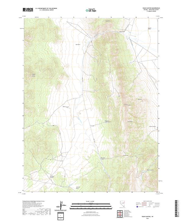 US Topo 7.5-minute map for Egan Canyon NV