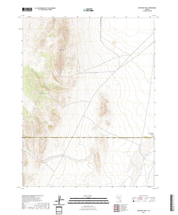 US Topo 7.5-minute map for Eightmile Well NV