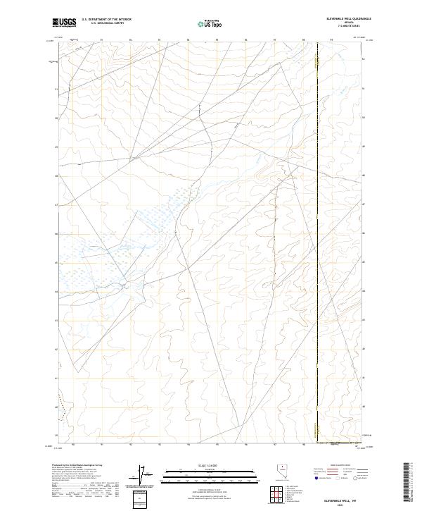 US Topo 7.5-minute map for Elevenmile Well NV