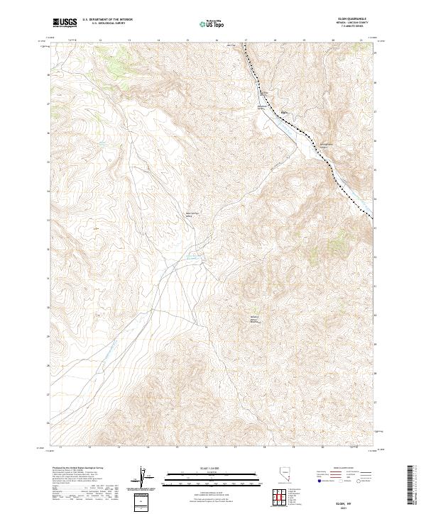 US Topo 7.5-minute map for Elgin NV
