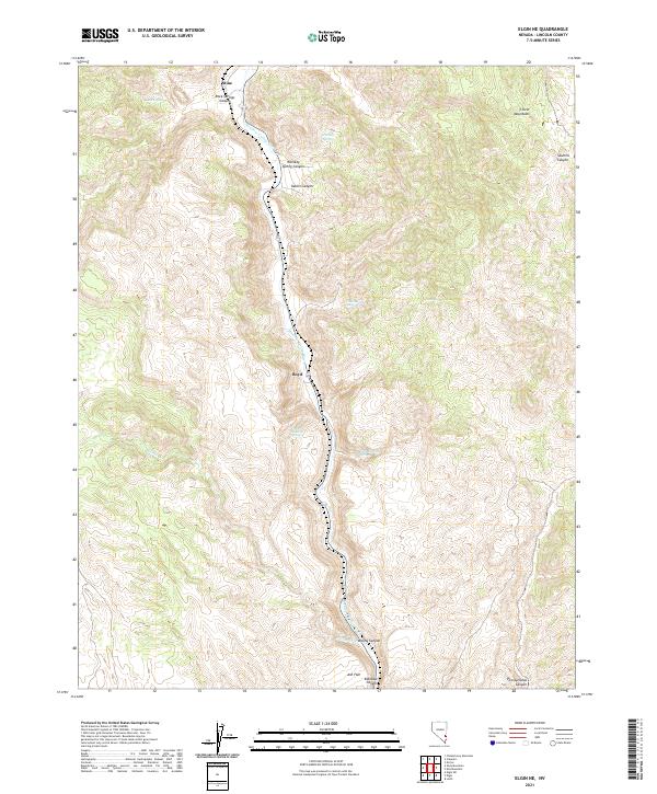 US Topo 7.5-minute map for Elgin NE NV