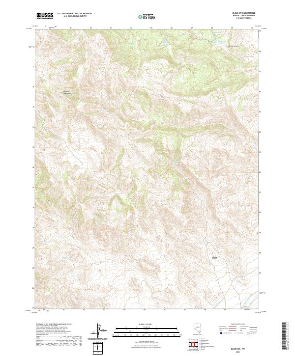 US Topo 7.5-minute map for Elgin SW NV