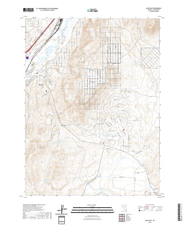 US Topo 7.5-minute map for Elko East NV