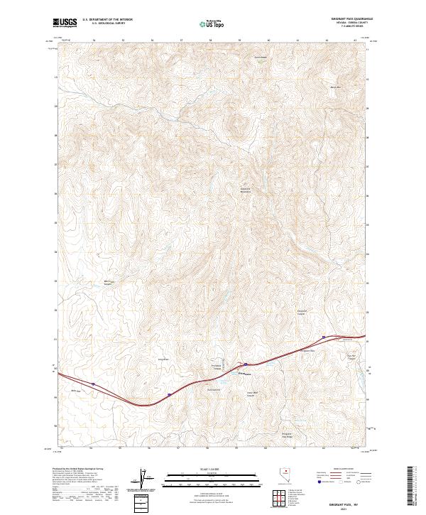 US Topo 7.5-minute map for Emigrant Pass NV