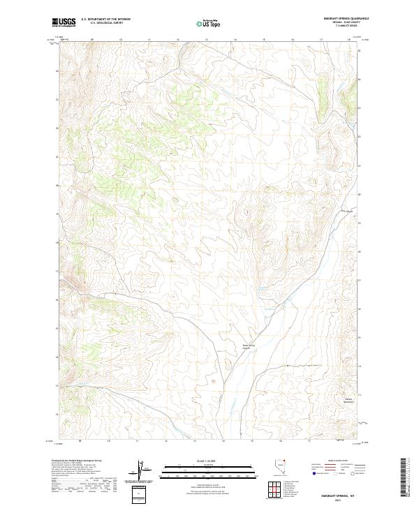 US Topo 7.5-minute map for Emigrant Springs NV
