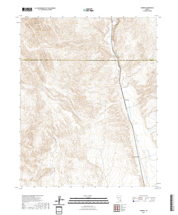 US Topo 7.5-minute map for Farrier NV