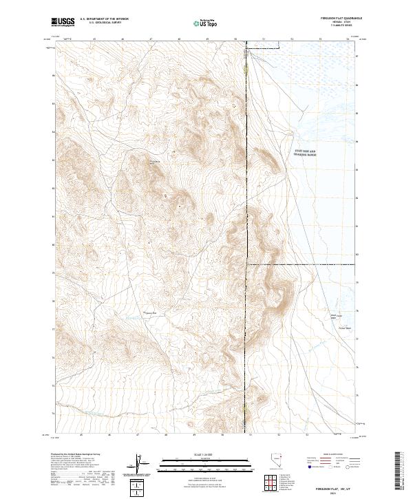 US Topo 7.5-minute map for Ferguson Flat NVUT – American Map Store