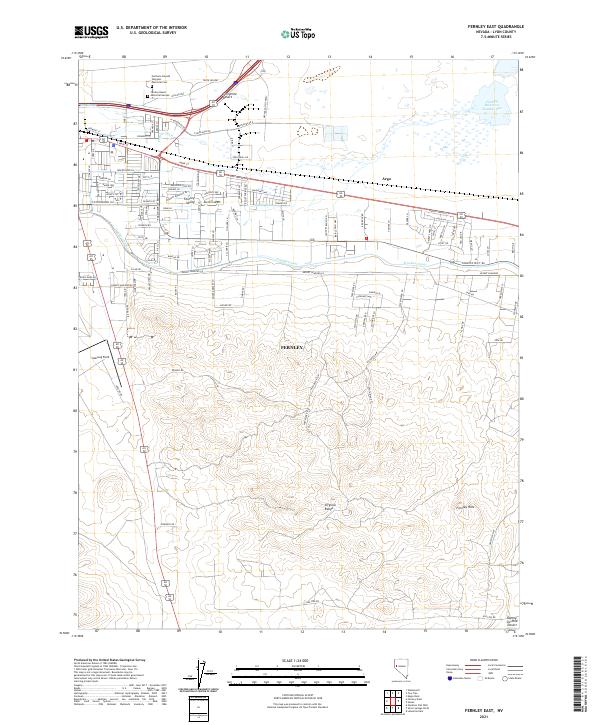 US Topo 7.5-minute map for Fernley East NV