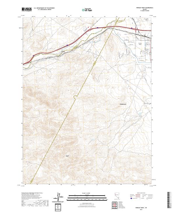 US Topo 7.5-minute map for Fernley West NV