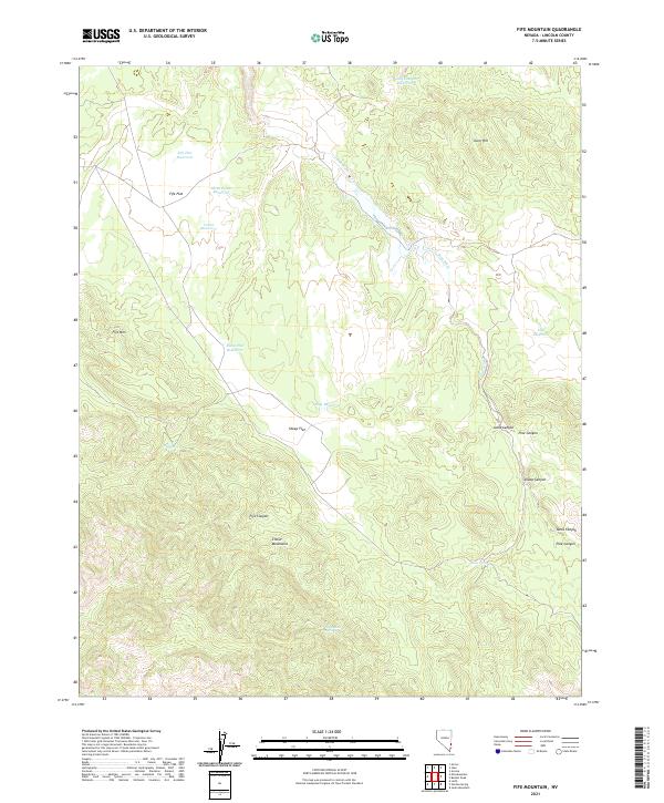 US Topo 7.5-minute map for Fife Mountain NV
