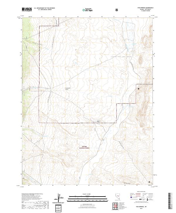 US Topo 7.5-minute map for Fish Springs NV