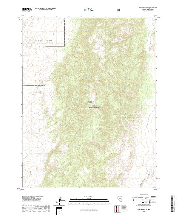 US Topo 7.5-minute map for Fish Springs SE NV