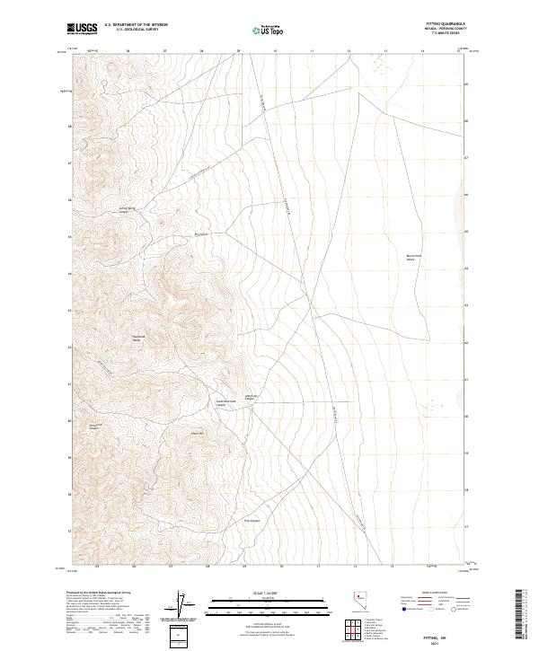 US Topo 7.5-minute map for Fitting NV