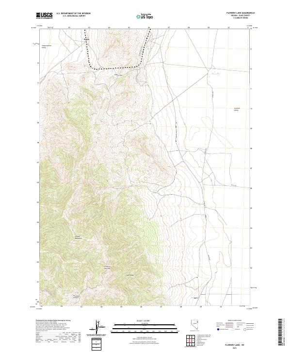 US Topo 7.5-minute map for Flowery Lake NV