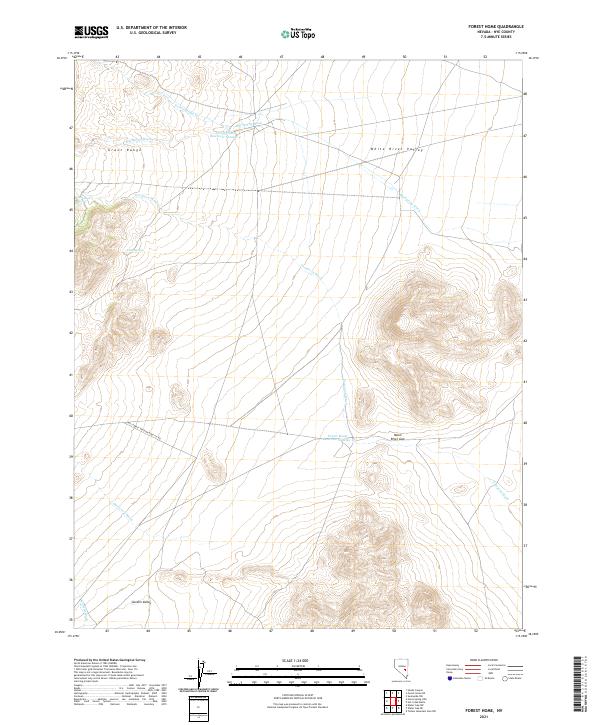 US Topo 7.5-minute map for Forest Home NV