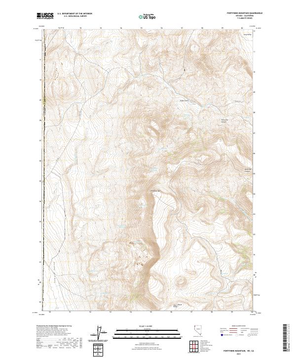 US Topo 7.5-minute map for Fortynine Mountain NVCA